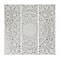 White Wood Handmade Intricately Carved Floral Wall Decor with Mandala Design Set of 3 16", 48"